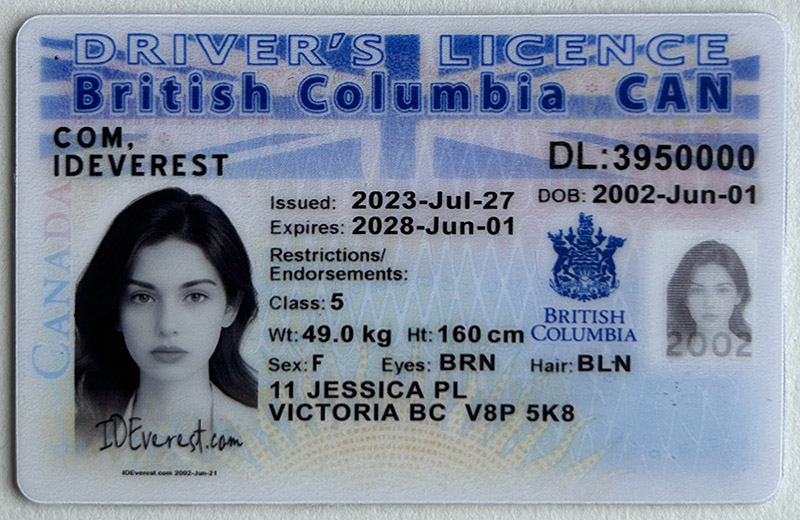 Buy British Columbia ID Card Online